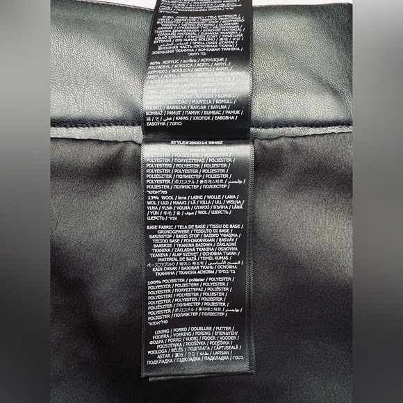 Marciano by Guess, Tweed & Faux Leather Mini Skirt, Size 4, Black, White - Picture 12 of 14